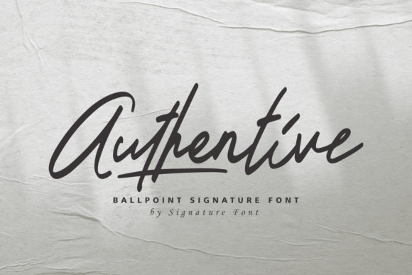 Authentive Script Font for Editorial Design