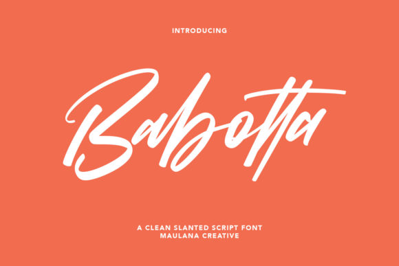 Babotta: A Modern Script Font for Campaign Creativity